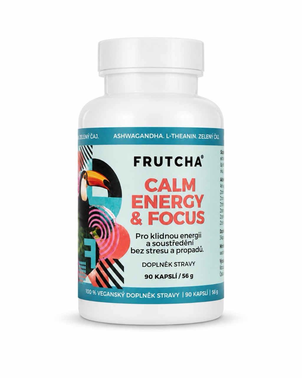 Frutcha Calm Energy & Focus, doplněk stravy, 90 kapslí